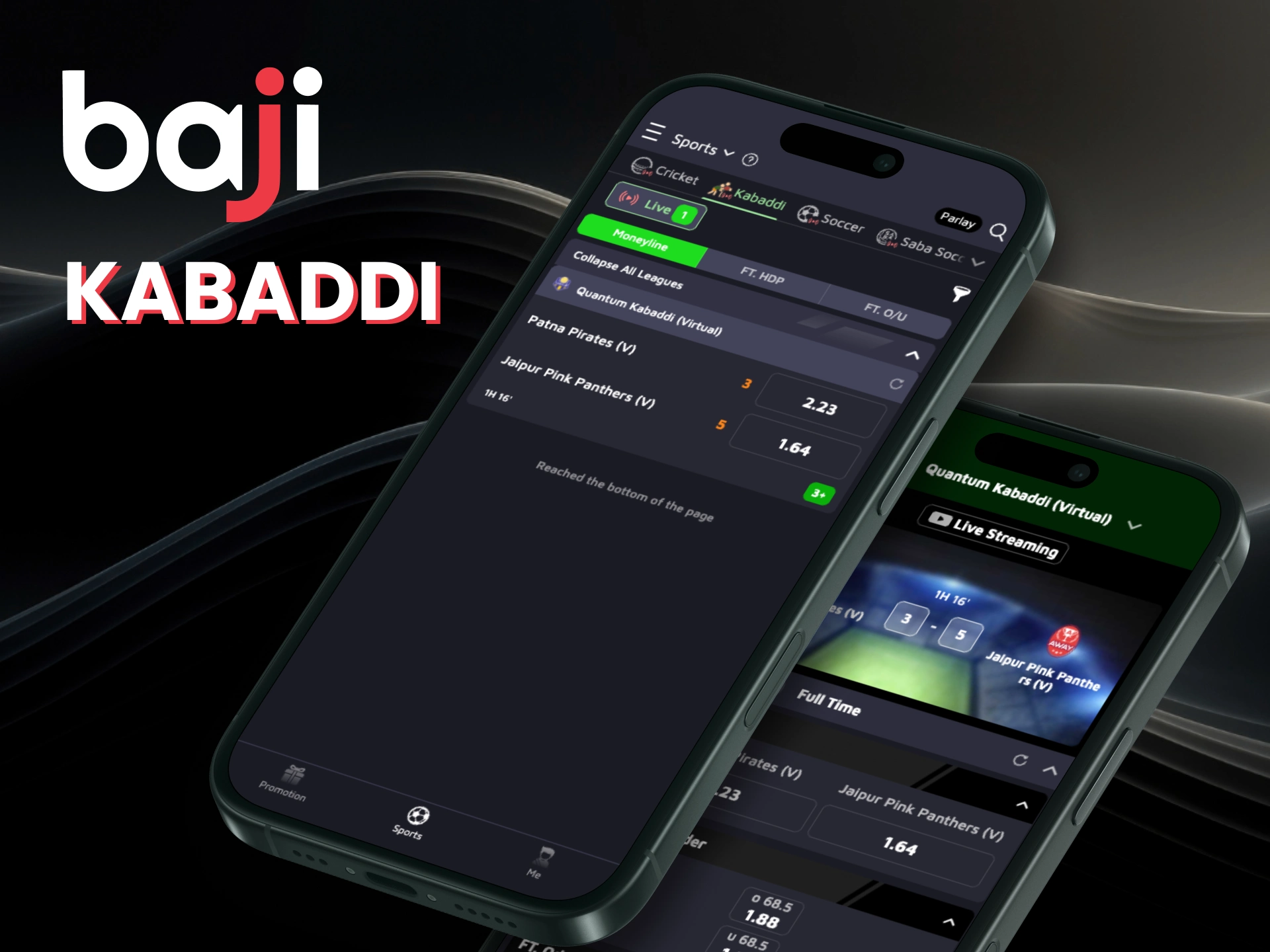 Discover kabaddi on Baji and access rare betting markets with structured options and competitive odds.